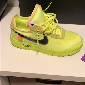 lime green off white shoes